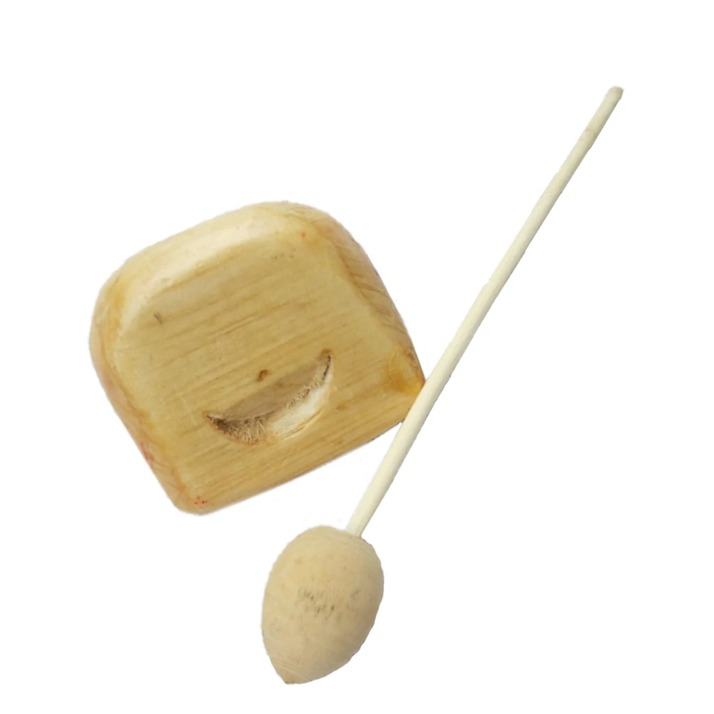 

Solid Wooden Fish Temple Blocks Set, Hand Percussion Music Toy For Kids, A