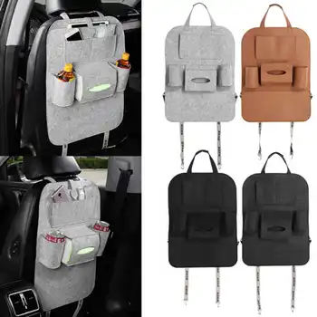 

Car Seat Organizer Hanging Bag Waterproof Wool Felt Car Chair Storage Bag Multi-functional Car Mounted Storage Box Car Supplies
