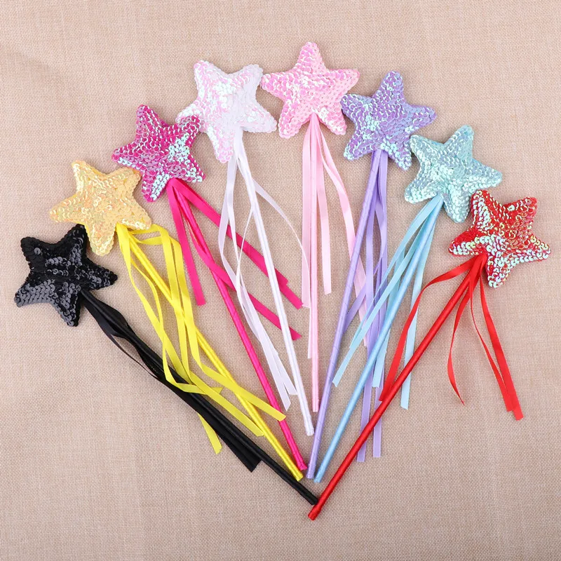 1 Pcs Halloween Star Fairy Wand Magic Stick Girl Party Princess Favors Birthday Gift Carnival Wedding Decoration Christmas Xmas|Украшения