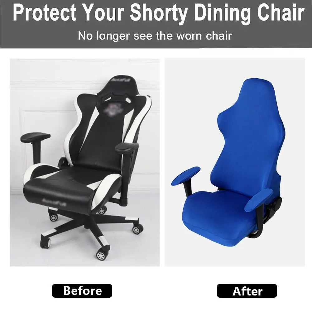 Одноцветные чехлы для стульев, Полиэстеровые Чехлы для игровых стульев, офисные Чехлы для стрейчевых эластичных компьютерных интернет-спортивных чехлов для стульев