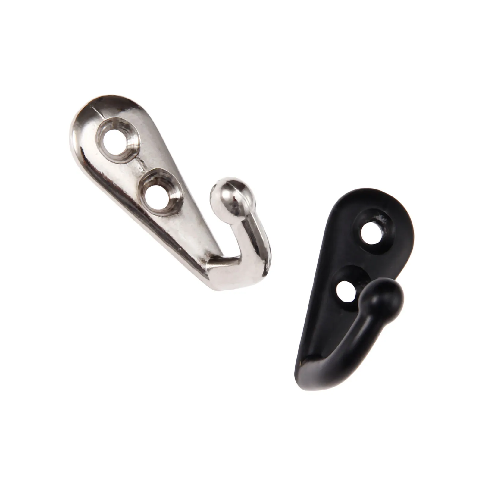 5 Ganci Appendiabiti Retr&ograve; In Metallo - Nero Antico Con Viti Per Parete