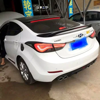 

High Quality ABS Plastic For HYUNDAI ELANTRA 2012 to 2017 Car Rear Wing Spoiler Primer Color Tail Spoiler