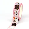 NEW 1PC. Decorative Cute cat kittens with hearts Paper Washi Tape for Journaling Adhesive Masking Tape Papeleria 1