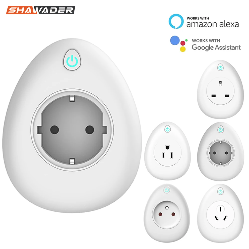 Wifi Smart power Plug Mini EU розетка 16A выход мониторинг энергии голосовой пульт дистанционного управления домашний комплект работает с Alexa Google Home IFTTT