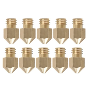 

MK8 Extruder Nozzle, 0.4 mm Extruder Brass Nozzle Head, Suitable for 1.75mm Consumables 3D Printer Nozzle (10 Pack)