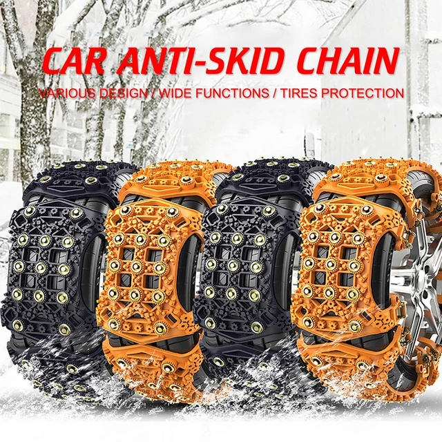 Chaînes à neige pour pneus d'automobile, accessoires d'urgence, pour  voitures, suv, neige et boue, antidérapantes, tendons, pièces de voiture -  AliExpress