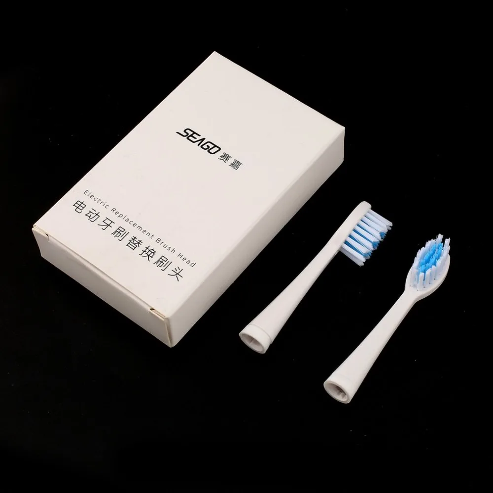 2 шт портативная электрическая сменная щетка для Seago SG-881 электрическая зубная щетка мягкая нейлоновая щетина Dupont