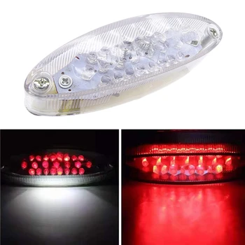 

Motorcycle 28 LED ATV Smoke Motorcycle Light Bar Strip Tail Brake Stop Turn Signal License Plate Light Integrated