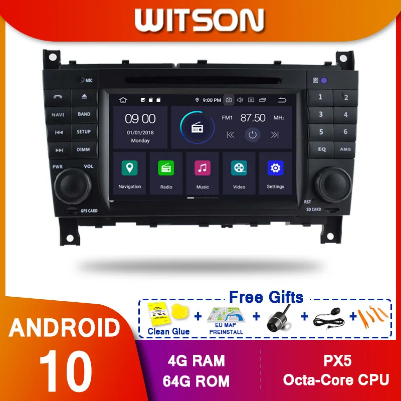 WITSON！ Android10 Octa core PX5 CAR DVD player For MERCEDES-BENZ C CLASS CLC W203 G-Class W467 IPS SCREEN GPS NAVIGATION | Автомобили и