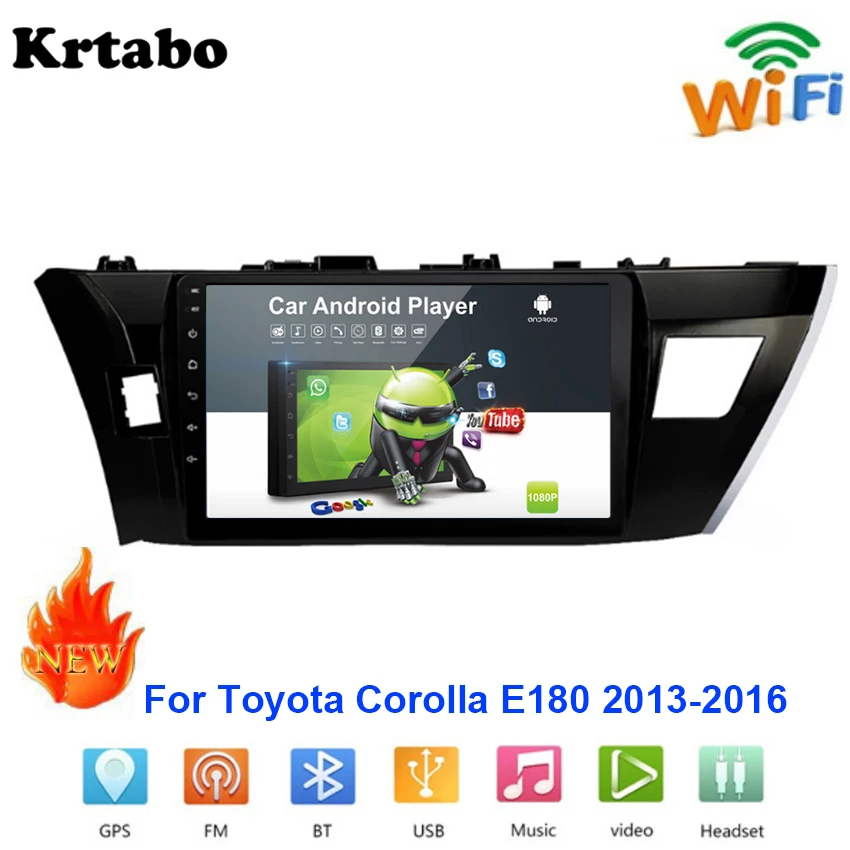 Car radio Android multimedia player For Toyota Corolla E180 2013~2016 Bluetooth touch screen GPS Navigation Stereo Audio | Автомобили и