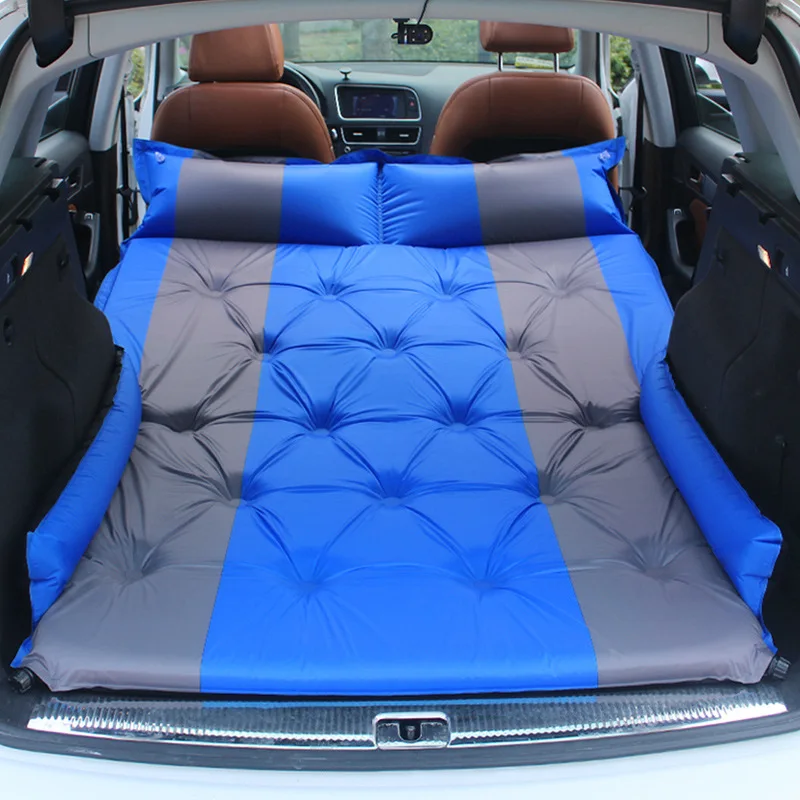 Car auto inflated mattress SUV special vehicle middle bed trunk traveling bed air cushion bed self driving traveling mattress - Название цвета: Синий