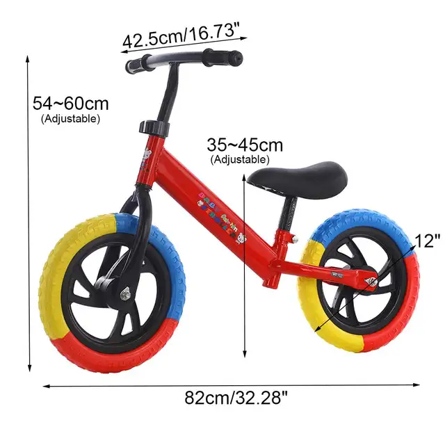 12inch Children Balance Bike Child Bike Balance Bicycle For Kids Learning Walker Outdoor Sports No Pedal Bicycle Doki Toy 2021 5