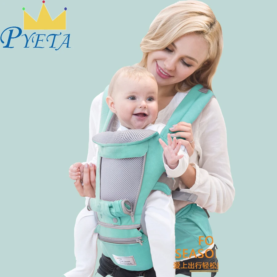 

AIEBAO Baby Carrier Infant Kid Baby Hipseat Sling Front Facing Kangaroo Baby Wrap Carrier for Baby Travel 0-18 Months