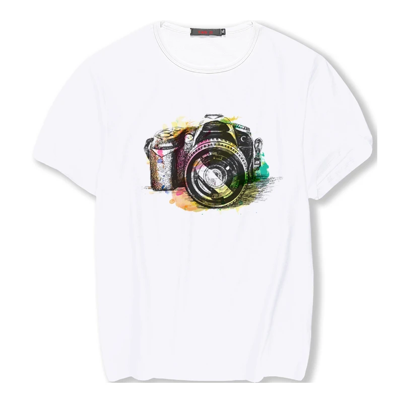 カメラ画像 Printe 女性 Tシャツ独自のデザインのブランドロゴ 写真カスタム男性と女性の Diy ジョーカー白 Tシャツトップスティー T Shirts Aliexpress