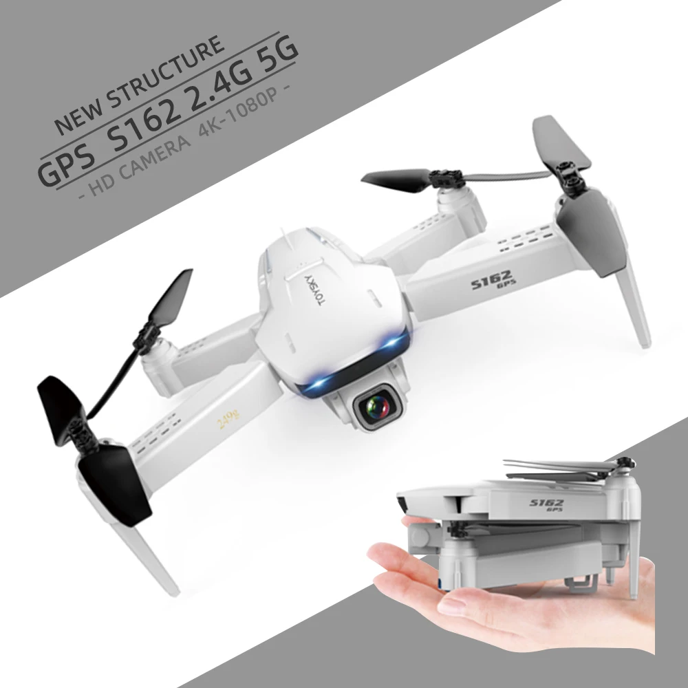 Квадрокоптер S162 с GPS Wi Fi FPV дальность полета 20 минут 500 м|Радиоуправляемые