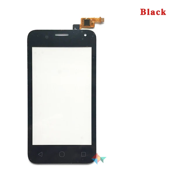 10 шт./лот Высокое качество 4," для Alcatel One Touch Pixi первый OT4024 OT4024D сенсорный экран дигитайзер Передняя стеклянная линза сенсорная панель - Цвет: Black