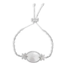 925 чистого серебра высокого класса микро инкрустированные белый мать оболочки цветок браслет для женщин простой ins