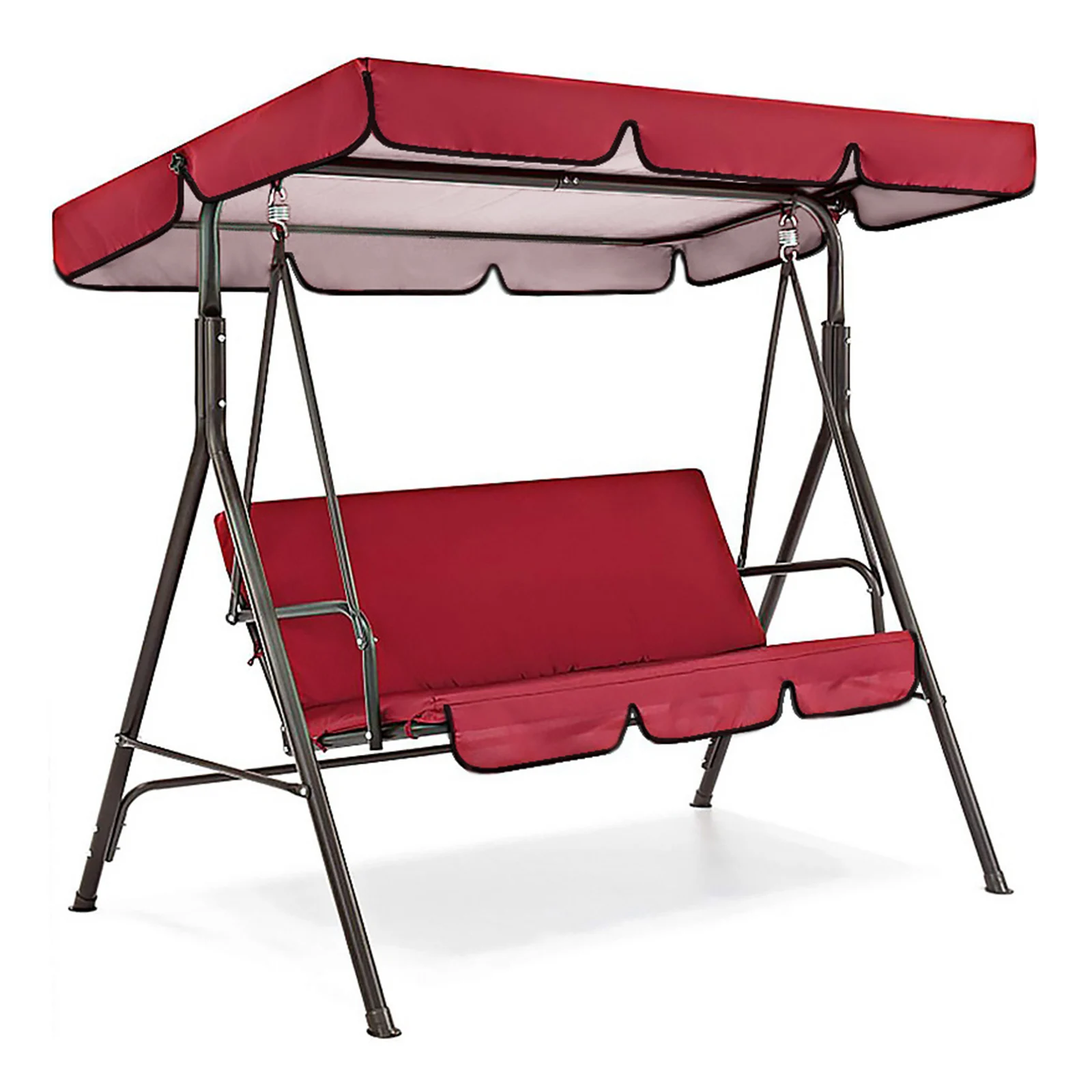 Swing Cover Swing Canopy Awning Set Waterproof Yard Swing Cushion Cover 3 Person Seat Cover Kit for Garden 3 Seat Chair