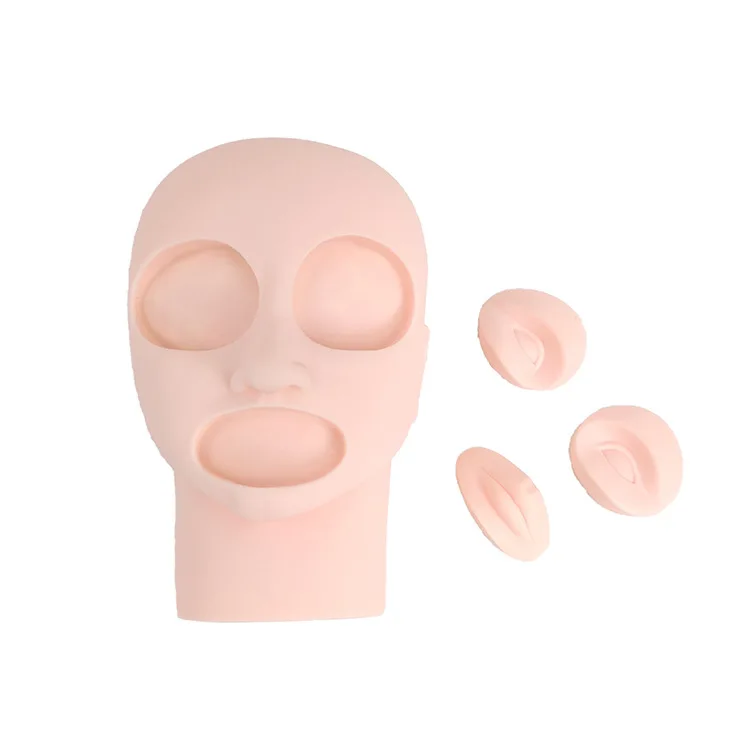 

Munsu Hair Practice Head Mode Munsu 3D Mould Munsu Eyebrow Lip Dummy Head Eyebrow Eye And Lip-Replacement Mannequin Head