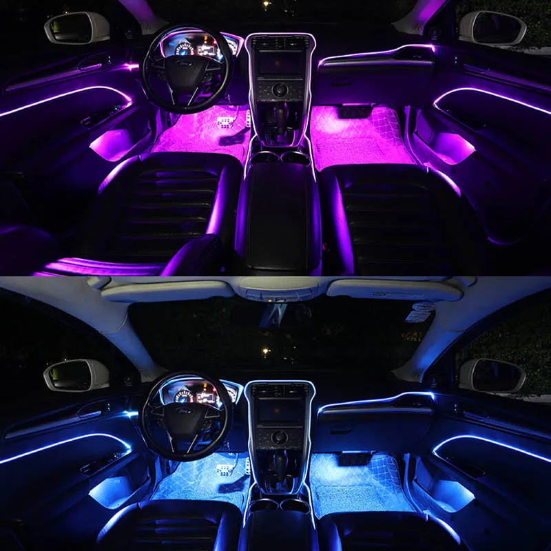 TABEN - Kit de iluminación LED para Interior de Coche con 8