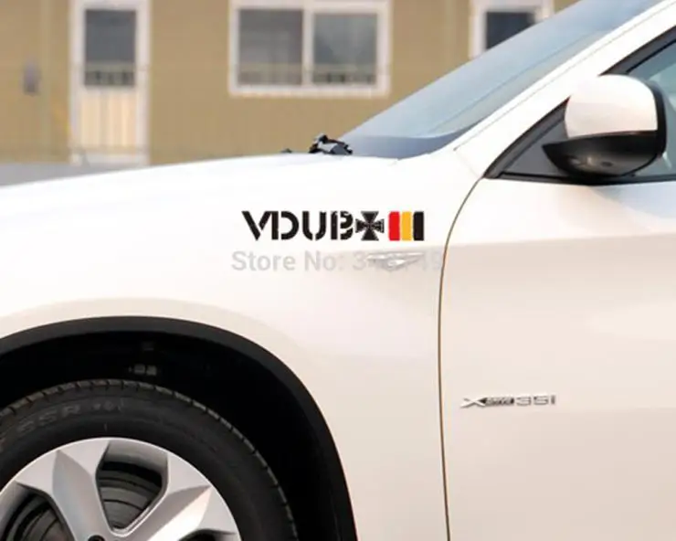 Автостайлинг Aliauto VDUB Cross флаг Германии светоотражающие автомобильные наклейки и