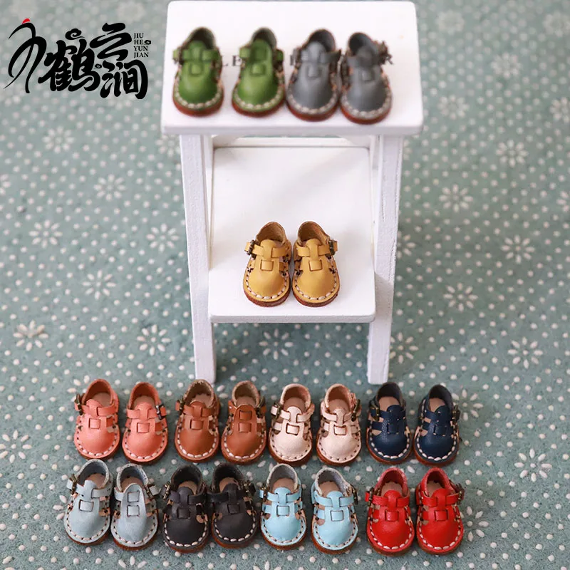 New Casual Handmade Cowhide Doll Shoes Accessories: Small Leather Shoes, Small Sandals, Leather Shoes, Lovely Ob11 Shoes, Leathe new casual handmade cowhide doll shoes accessories small sandals leather shoes lovely ob11 shoes leather 1 12 bjd doll shoes