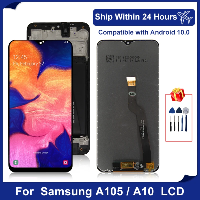 ЖК дисплей 6 2 дюйма для Samsung Galaxy A10 A105 A105F с сенсорным экраном и дигитайзером в