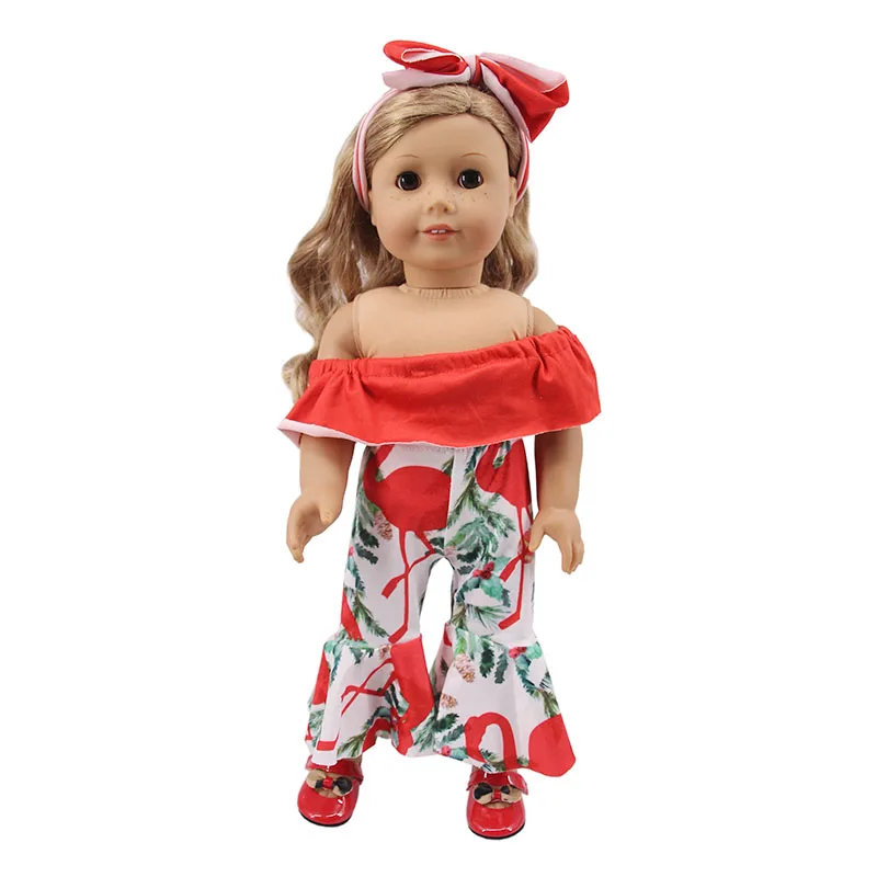 LUCKDOLL Новое поступление Набор/3 шт. с цветочным принтом подходит 18 дюймов Американский 43 см Одежда для кукол аксессуары, игрушки для девочек, подарок поколения