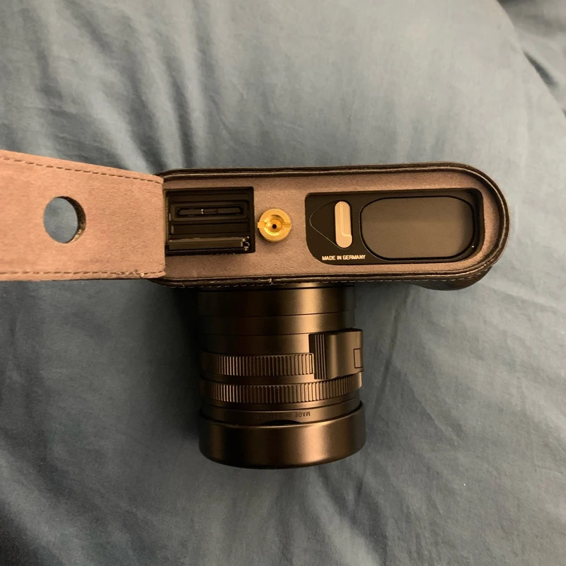 Capa de Couro Genuíno para Leica Versão de Abertura Cobertura de Meio qp tipo 116 Inferior Corpo q2 q - Image 2