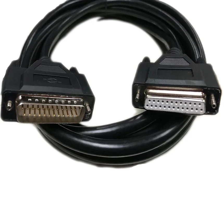Черный DB25 25 pin кабель со штыревыми соединителями на обоих концах для подключения DB25 женский D-SUB сигнала коммутационная терминал соединительный кабель с разъемом кабеля 50 см 1/1. 5/2/3/5/10m