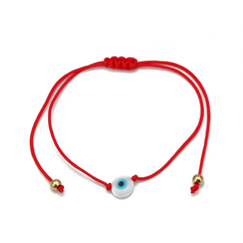 Lucky Eye Turkish Evil Eye Bracelets For Women Men Handmade Braided Rope Chain Red Bracelet Female EY1404 bracelet jewelry