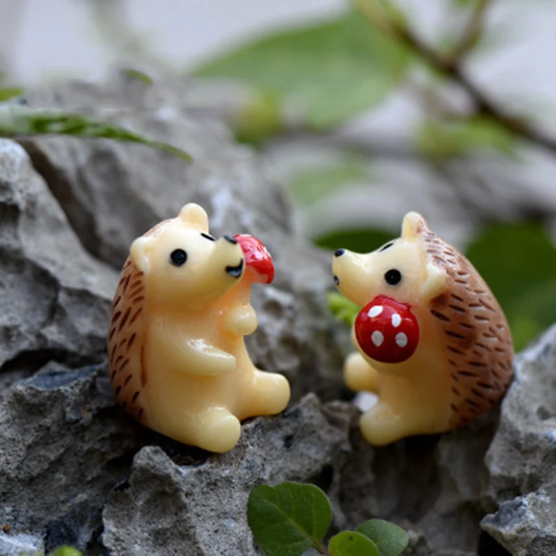 Мини-Ежик Hedgepig животное европейская модель Статуэтка статуэтки ручной работы фигурка орнамент миниатюрные украшения для дома и сада