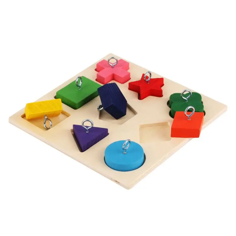 

Birds Puzzle Toy Parrot Interactive Training Colorful Wooden Block Pet Educational DIY Toy Accessories