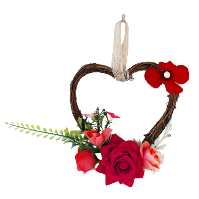 

Artificial Wreath Flower Door Wreath with Green Leaves Wreath for Front Door Decor Wedding Wall Home Decoration