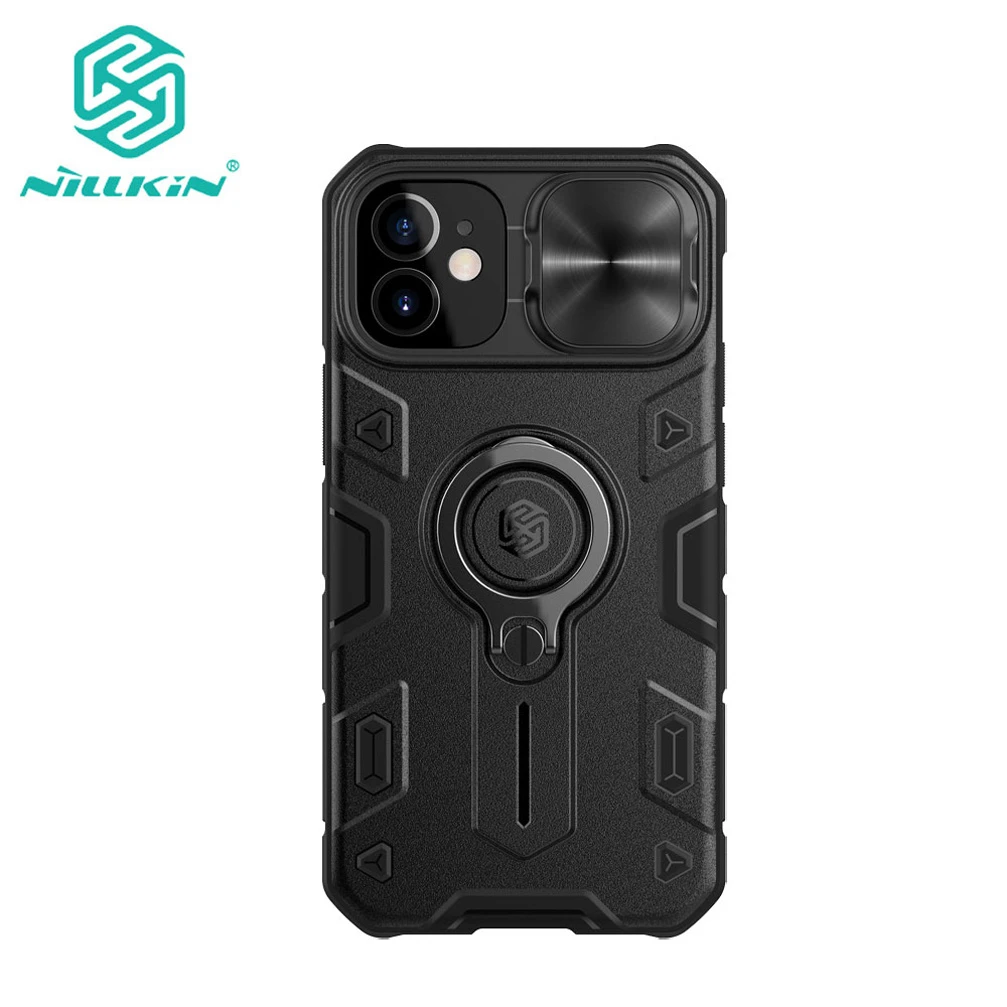  Для iPhone 12 12 Max чехол NILLKIN CamShield Armor Slide Camera защита конфиденциальности кольцо подставка задняя крышка для iPhone 12 Pro Max 