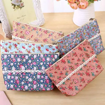 

Flower Printed Cosmetic Bag Women Makeup Wash Storage Bag Cute Cosmetics Pouchs Travel Ladies Organizer Pouch Women Mak Up Bag