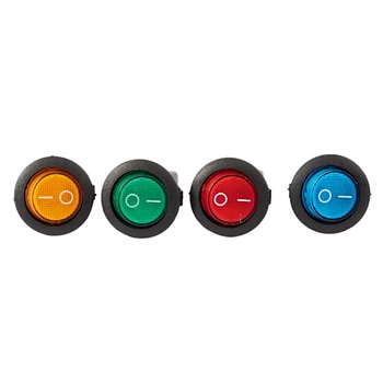 

4 x 12V LED illuminated rocker on-off toggle SPST switch dash light car boat