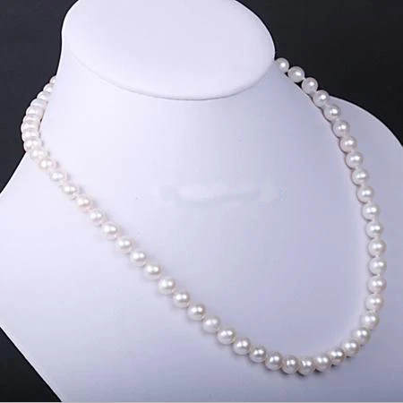 

New Arrival Favorite Pearl Necklace Natural White 7-8mm Cultured Freshwater Pearl Necklace Fine Jewelry Wedding Party Lady Gift