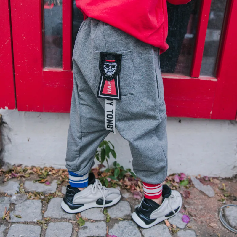 

BOY'S Pants 2019 New Style Spring And Autumn Korean-style Trousers Children Sports Flare Cut Pants Baby Harem Casual Fashion Pan