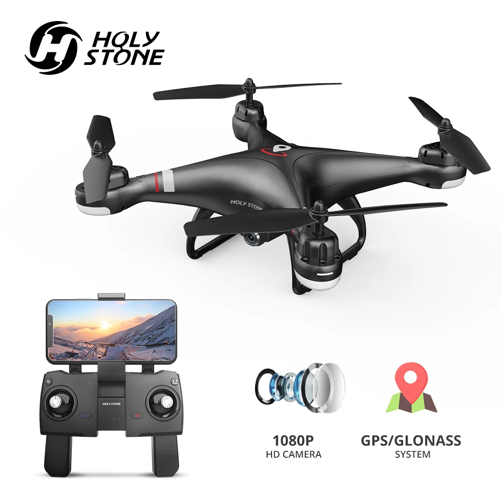 Holy Stone HS110G GPS Drone с 1080P HD камерой FPV видео в реальном времени RC вертолет FOV 120 °