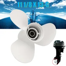 11? 1/8X13 лодка подвесная пропеллеры для Yamaha 30-60HP Алюминий 13 сплайн Tooths Диаметр 90 мм белого цвета В комплект входят 3 лезвия
