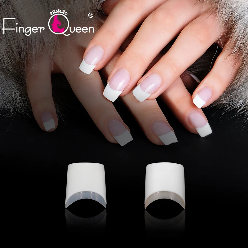 

FingerQueen 12/24PCS Half Nail Tips Natural/Clear Coffin False Nails Artificial DIY False Fake UV Gel Nail Art Decoration kp213
