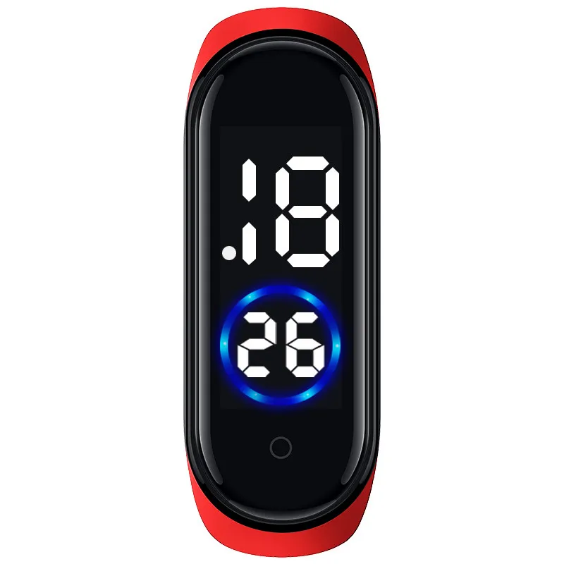Цифровой светодиодный Спортивный Браслет, спортивный браслет, водонепроницаемые часы с сенсорным экраном для женщин и мужчин, наручные часы, relogio feminino