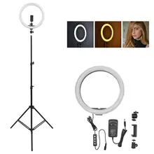 1" фотография с регулируемой яркостью светодиодный Selfie кольцо свет Youtube видео Live 5500k фотостудия свет с держателем телефона USB разъем без штатива