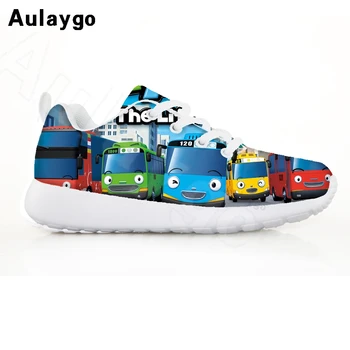 

Aulaygo Kids Sneakers Mesh Shoes For Boys Tayo The Little Bus Pattern Comfortable Children Sport Soft Outdoor Walk Toddler Flats