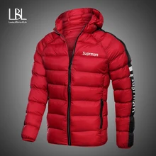 Зимние толстые куртки мужские модные теплые парки мужские пальто и куртки Пэчворк Повседневная ветровка с капюшоном мужская верхняя одежда