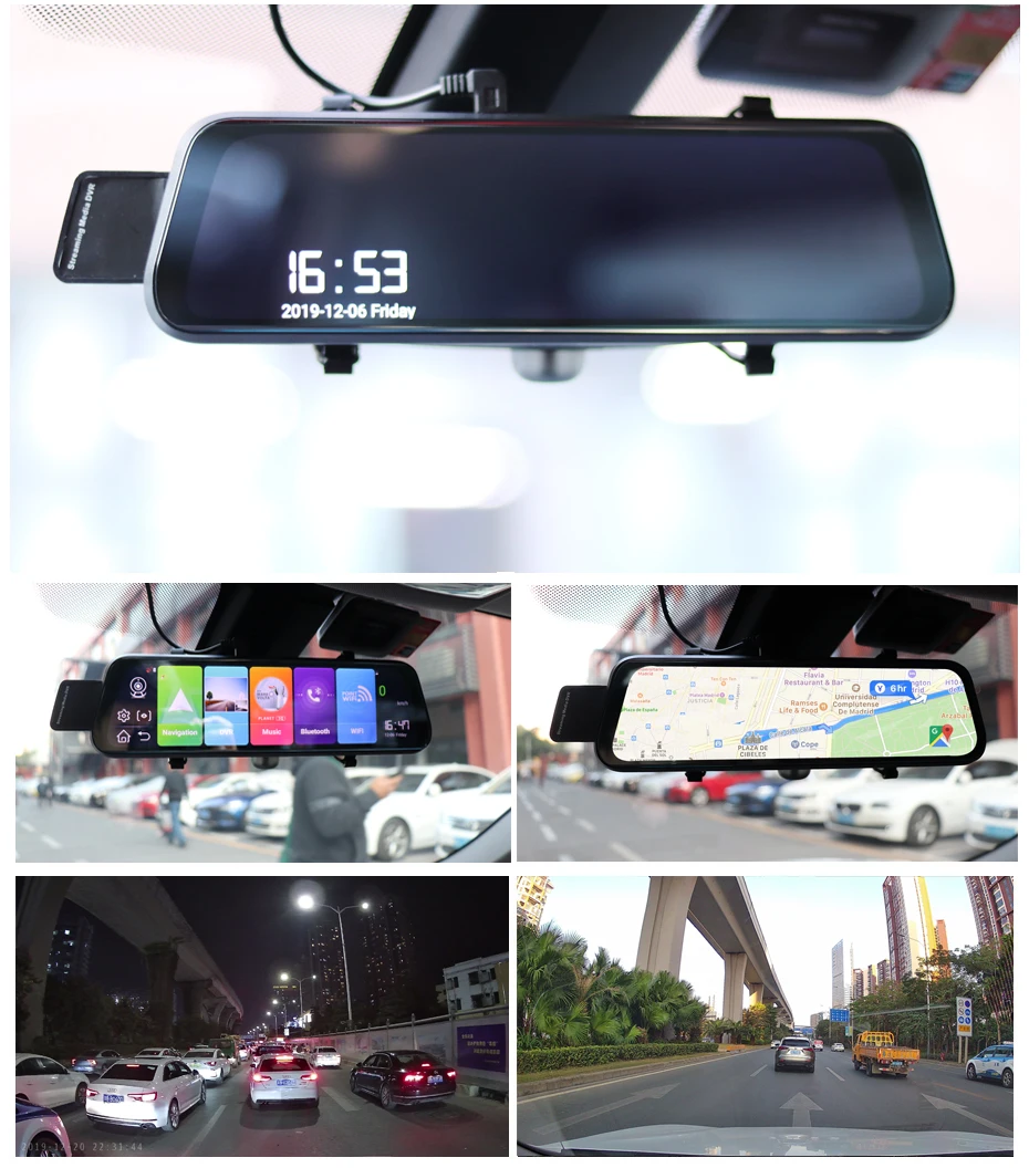 Двойной 1080P 4G Android 8 1 10 дюймовый потоковый медиа плеер Автомобильное зеркало