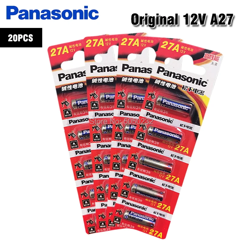 Щелочные батарейки Panasonic 27A 12 В 20 шт. щелочные 27AE 27MN A27 GP27A L828 для дверного звонка