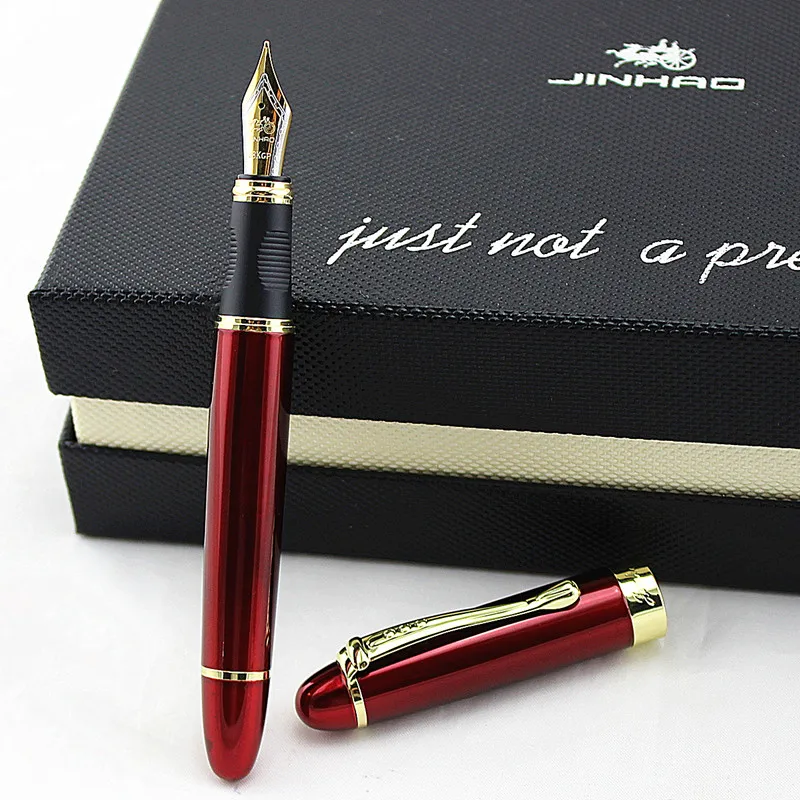 Высокого качества Jinhao 450 самопишущее перо полностью металлический золотой зажим роскошный бренд ручки Канцтовары офисный школьный принадлежности