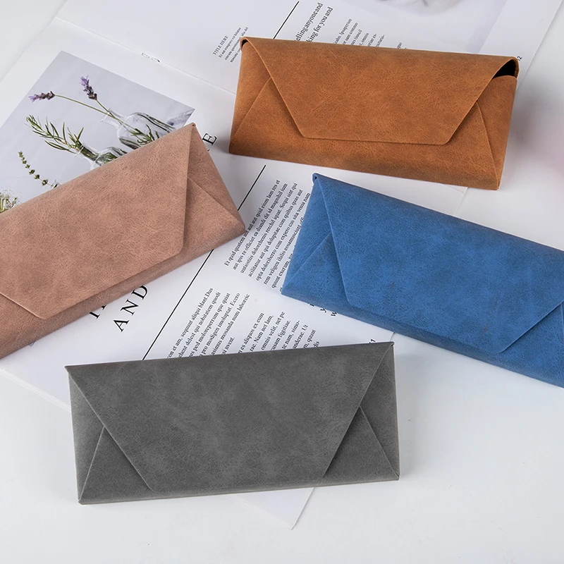 New Fashion PU Leather Cover Sunglasses Case For Women Men Glasses Portable Soft Glasses Pouch Bag Accessories Glasses Box
